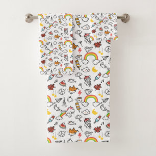 Cute Kawaii Pattern towel set