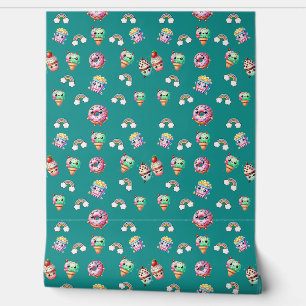 Cute Kawaii  Patterned Food Wallpaper