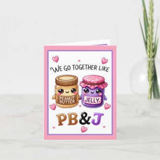 Cute Kawaii Peanut Butter and Jelly Thank You Card