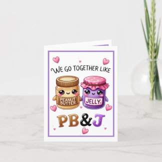 Cute Kawaii Peanut Butter and Jelly Thank You Card