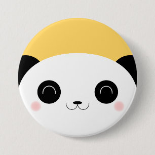 Cute Kawaii Peekaboo Blushing Panda Pin Badge