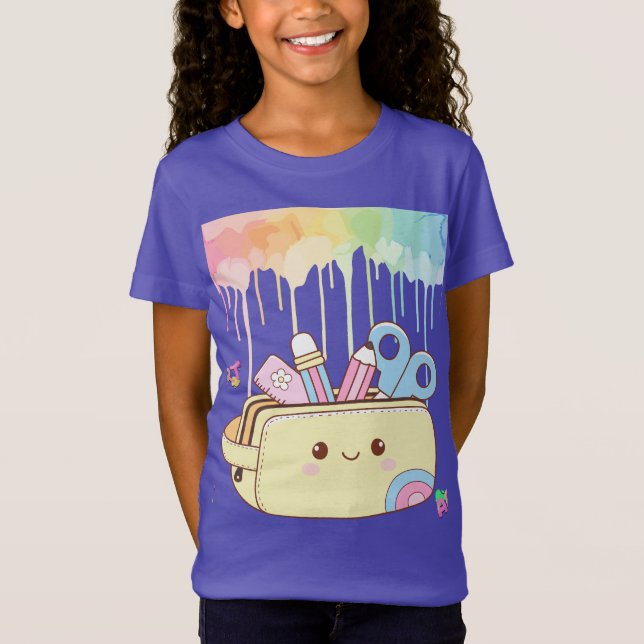 Cute Kawaii Pencil Case  T-Shirt (Front)