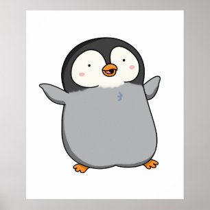 Cute Kawaii Penguin Poster