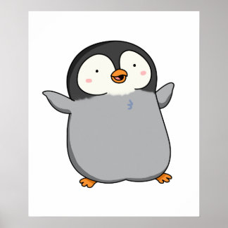 Cute Kawaii Penguin Poster