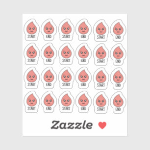Cute Kawaii Period Tracker Cycle Menstrual Planner