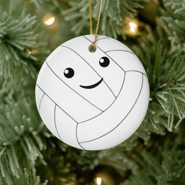 cute kawaii personalised girls volleyball ceramic tree decoration (Tree)