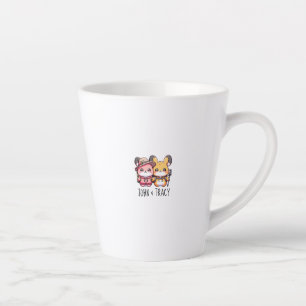 Cute Kawaii Pika Couple Hiking Adventure Camping Latte Mug