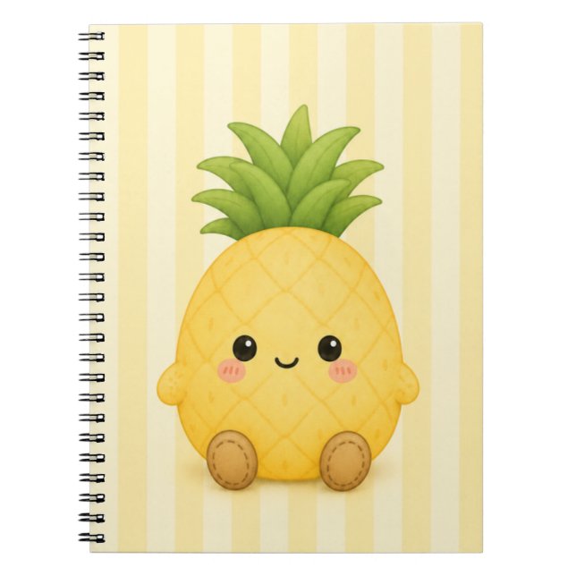 Cute Kawaii Pineapple Notebook (Front)