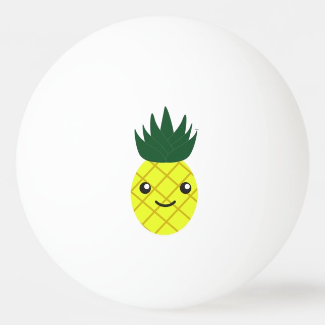 Cute Kawaii Pineapple Ping Pong Ball (Front)