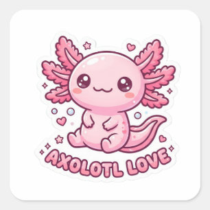 Cute Kawaii Pink Axolotl Sticker