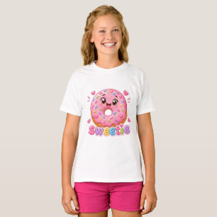 Cute Kawaii Pink Doughnut - Sweetie Sprinkle Dough T-Shirt