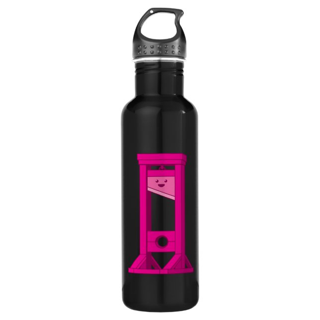 Cute Kawaii Pink Guillotine 24 oz Water Bottle (Front)