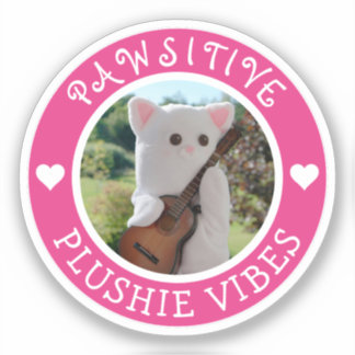 Cute Kawaii Pink Pawsitive Plushie Vibes Photo