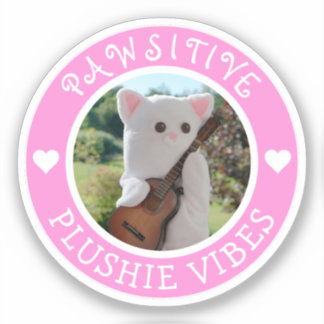 Cute Kawaii Pink Pawsitive Plushie Vibes Photo