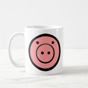Cute Kawaii Pink Piggy Pig Vector Art Coffee Mug