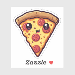 Cute Kawaii Pizza Slice Fun Cartoon Pizza