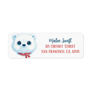 Cute Kawaii Polar Bear Christmas Personalised