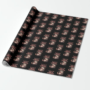 Cute Kawaii Possum Time to Dissociate Funny Design Wrapping Paper