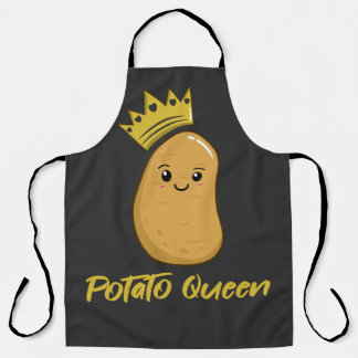 Cute Kawaii Potato Queen T-Shirt Apron