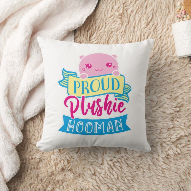 Cute Kawaii Proud Plushie Hooman Cushion (Blanket)