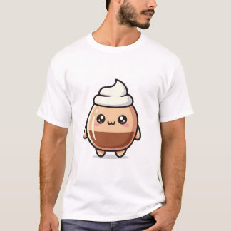 Cute Kawaii Pudding – Adorable Dessert Character T-Shirt