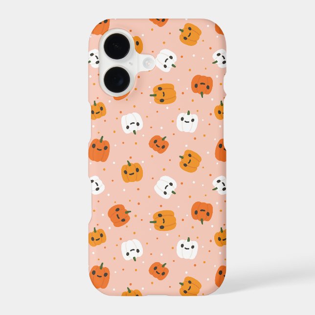 Cute Kawaii Pumpkin Faces Pattern Samsung Galaxy S21 Case (Back)