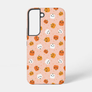 Cute Kawaii Pumpkin Faces Pattern Samsung Galaxy Case