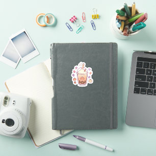 Cute Kawaii Pumpkin Spice Boba Sticker