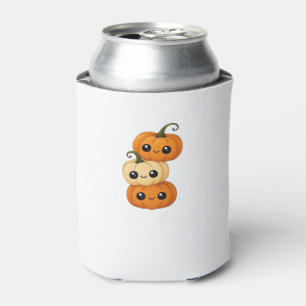 Cute kawaii pumpkin trio Classic T-Shirt.png Can Cooler
