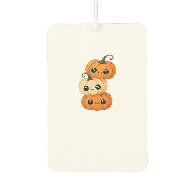 Cute kawaii pumpkin trio Classic T-Shirt.png Car Air Freshener (Front)