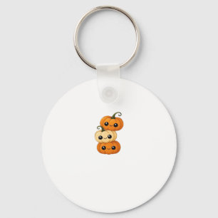 Cute kawaii pumpkin trio Classic T-Shirt.png Key Ring