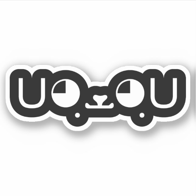 Cute Kawaii Puppy Dog Japanese Kaomoji Emoticon (Front)