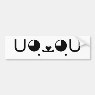 Cute Kawaii Puppy Dog Japanese Kaomoji Emoticon Bumper Sticker