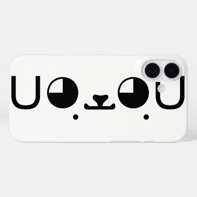 Cute Kawaii Puppy Dog Japanese Kaomoji Emoticon Case-Mate iPhone Case (Back (Horizontal))