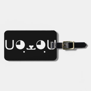 Cute Kawaii Puppy Dog Japanese Kaomoji Emoticon Luggage Tag