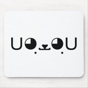 Cute Kawaii Puppy Dog Japanese Kaomoji Emoticon Mouse Mat