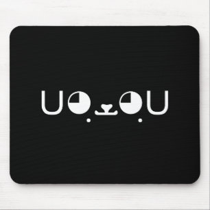 Cute Kawaii Puppy Dog Japanese Kaomoji Emoticon Mouse Mat