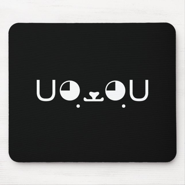 Cute Kawaii Puppy Dog Japanese Kaomoji Emoticon Mouse Mat (Front)