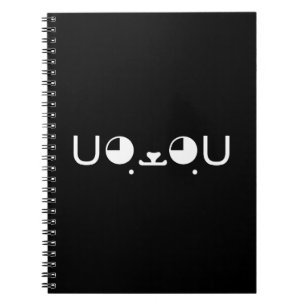 Cute Kawaii Puppy Dog Japanese Kaomoji Emoticon Notebook