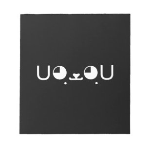 Cute Kawaii Puppy Dog Japanese Kaomoji Emoticon Notepad