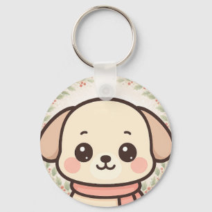 Cute Kawaii Puppy Face Keychain