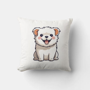 Cute Kawaii Puppy Vinyl Sticker - Adorable Cartoon Cushion