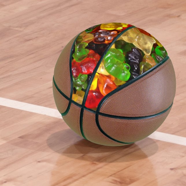 cute kawaii rainbow colourful candy bear gummy basketball (cute kawaii rainbow colorful candy bear gummy basketball)