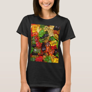 cute kawaii rainbow colourful candy bear gummy T-Shirt