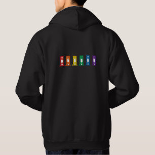 Cute Kawaii Rainbow Guillotine Pride Black Hoodie