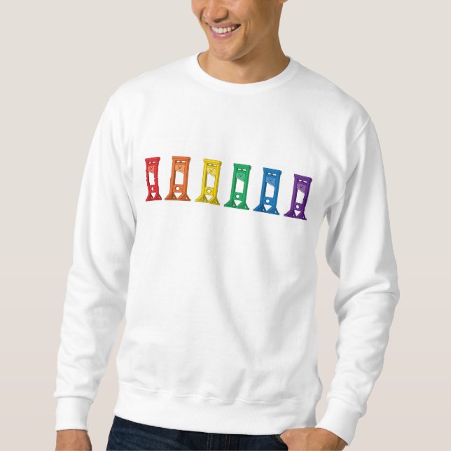 Cute Kawaii Rainbow Guillotine Pride Sweatshirt (Front)
