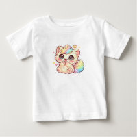 Cute Kawaii Rainbow Kitten Pastel Fluffy Cat Stick