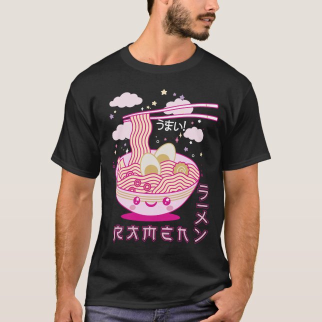 Cute Kawaii Ramen Anime Noodles Ramen Girls, Teens T-Shirt (Front)