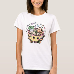 Cute Kawaii Ramen Bowl Anime Aesthetic Japanese T-Shirt
