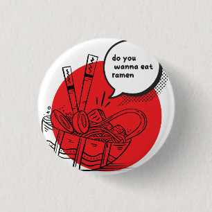 Cute Kawaii Ramen - Funny Japanese Food 3 Cm Round Badge